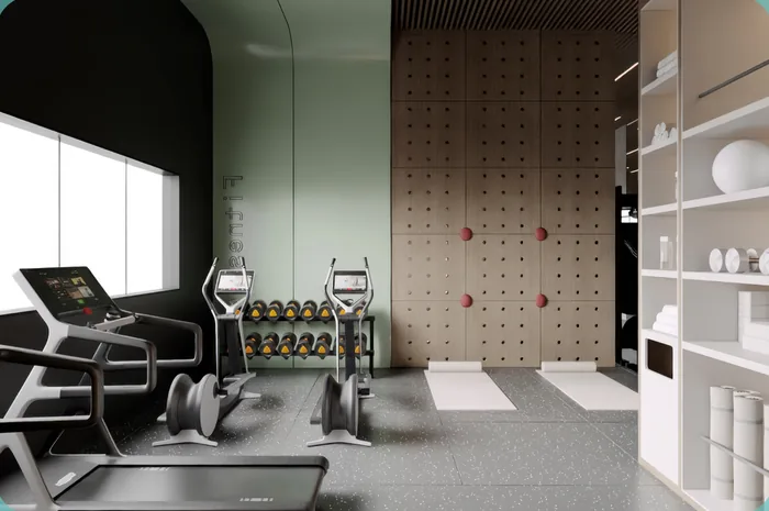 Salle de sport, espace musculation